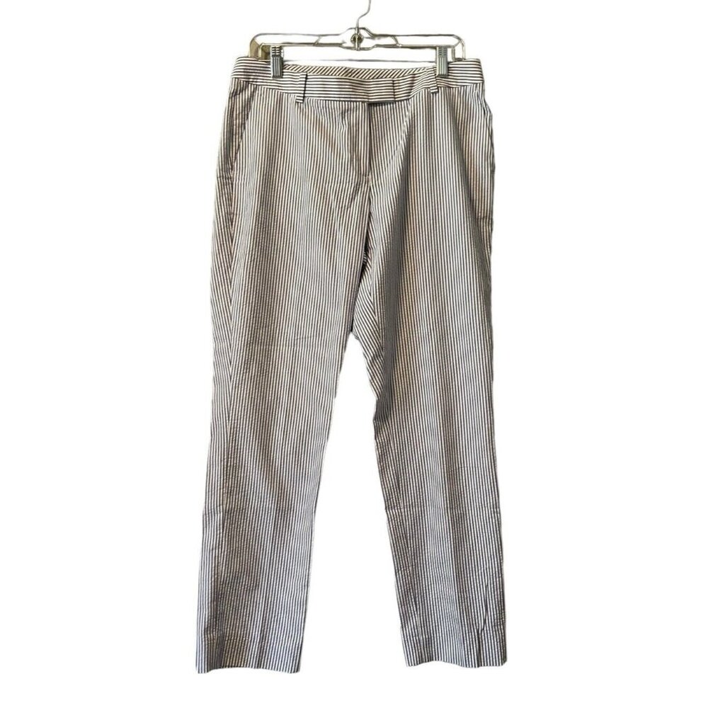 BROOKS BROTHERS Red Fleece Cotton Seer Sucker Stripe Pants Size 8 Preppy Classic